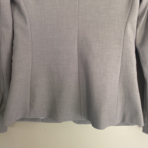 Express Notch Collar One Button Blazer - Light Grey - 2 - Picture 11 of 13